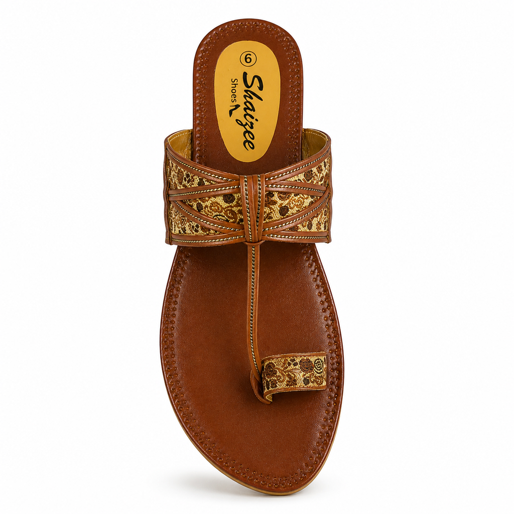 LEATHER SANDAL/FLORAL